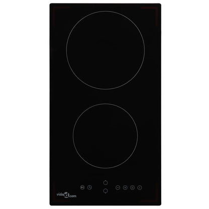Glaskeramik-Kochfeld mit 2 Platten Touch Control 3000 W