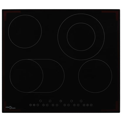 Glaskeramik-Kochfeld mit 4 Platten Touch Control 6600 W