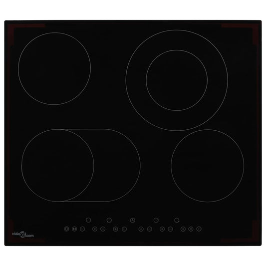 Glaskeramik-Kochfeld mit 4 Platten Touch Control 6600 W