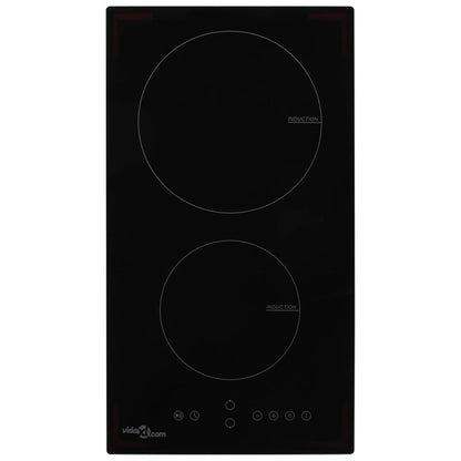 Induktionskochfeld mit 2 Platten Touch Control Glas 3500 W