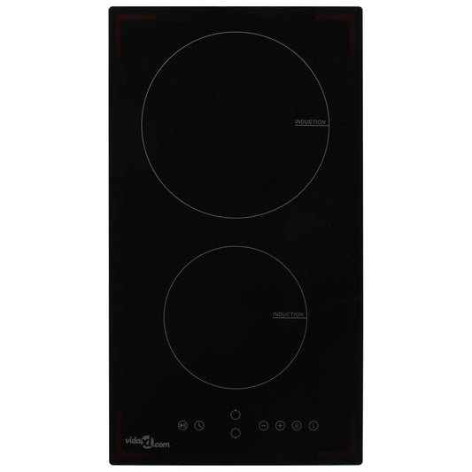 Induktionskochfeld mit 2 Platten Touch Control Glas 3500 W