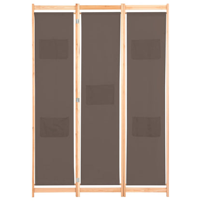 3-delt rumdeler brun 120 x 170 x 4 cm stof