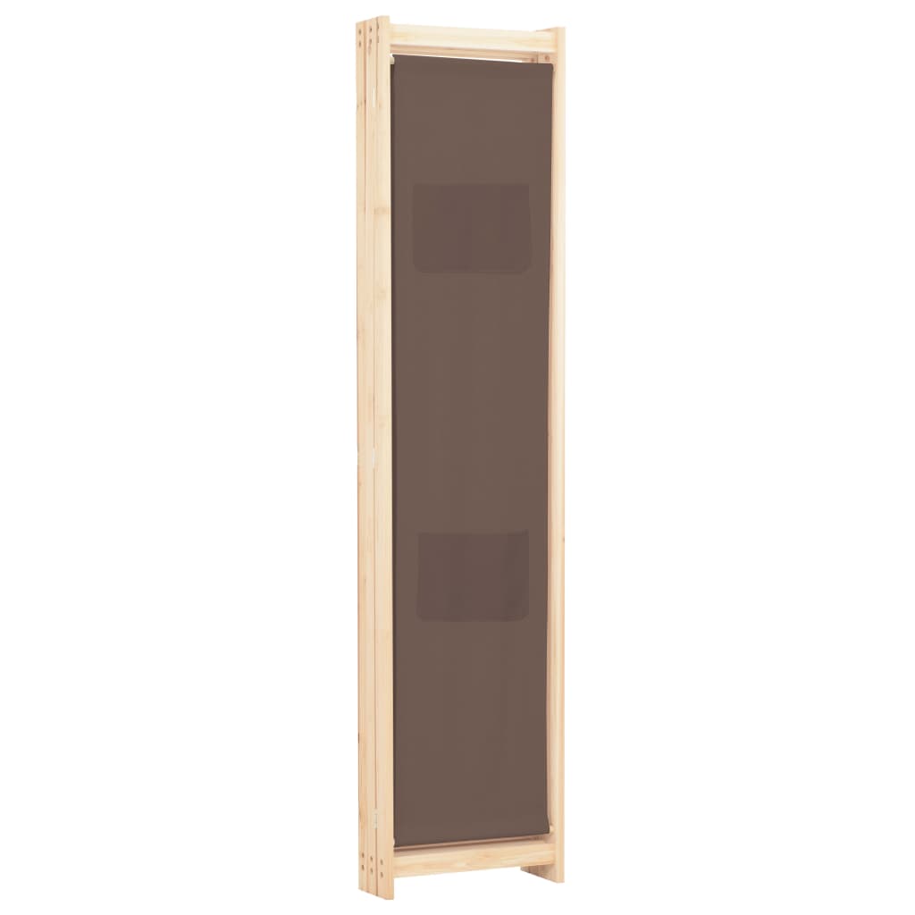 3-delt rumdeler brun 120 x 170 x 4 cm stof
