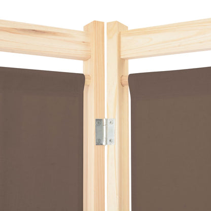 5-delt rumdeler brun 200 x 170 x 4 cm stof