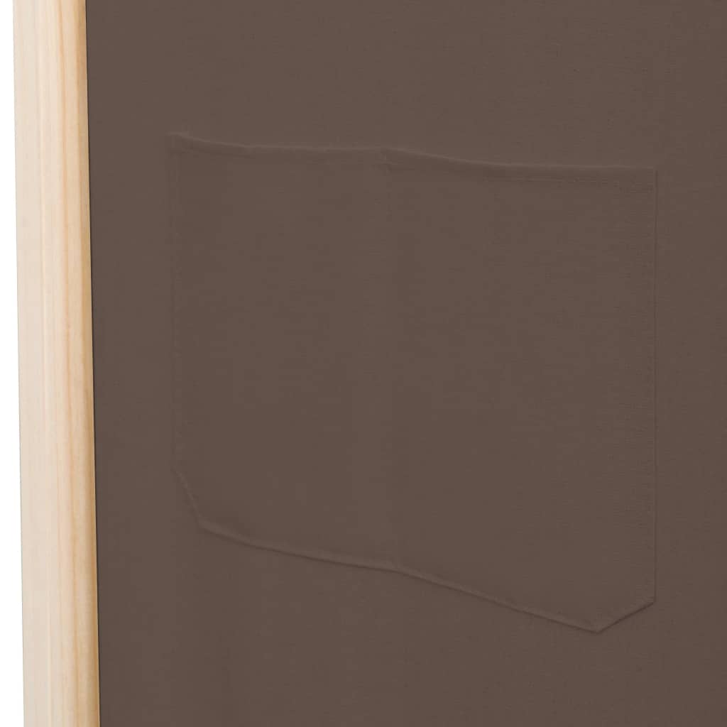 5-delt rumdeler brun 200 x 170 x 4 cm stof