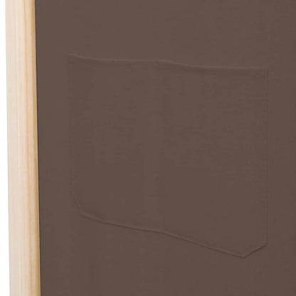 5-delt rumdeler brun 200 x 170 x 4 cm stof