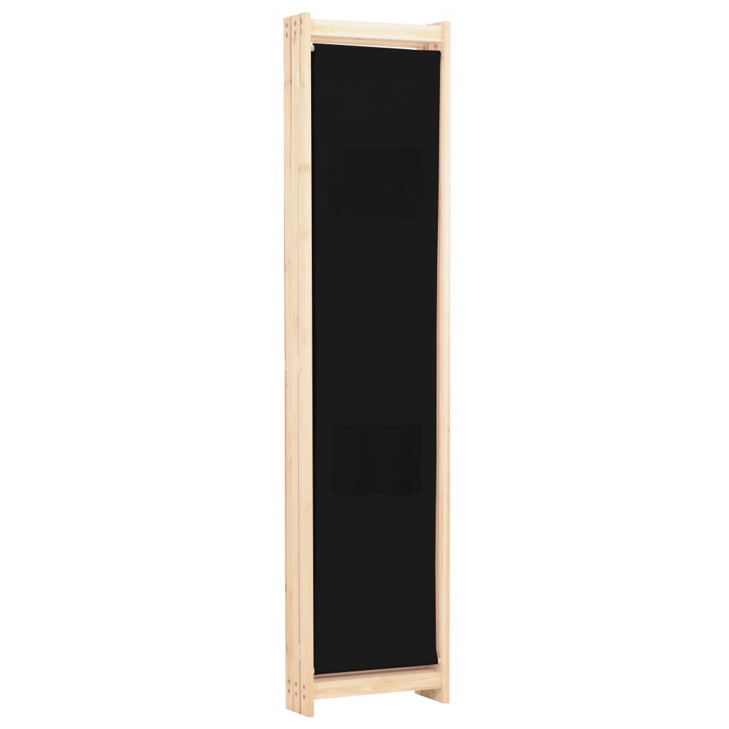 3-delt rumdeler sort 120 x 170 x 4 cm stof