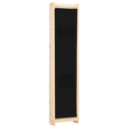 4-delt rumdeler sort 160 x 170 x 4 cm stof