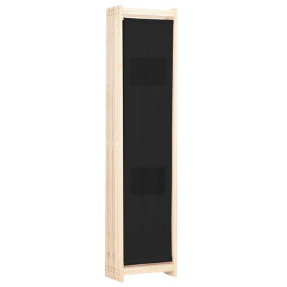 6-delt rumdeler sort 240 x 170 x 4 cm stof