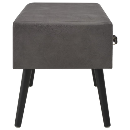 Couchtisch Grau 80x40x46 cm Kunstleder