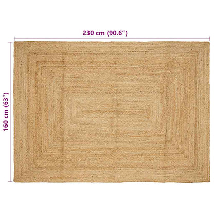 Teppich Handgefertigt Jute Natur 160x230 cm