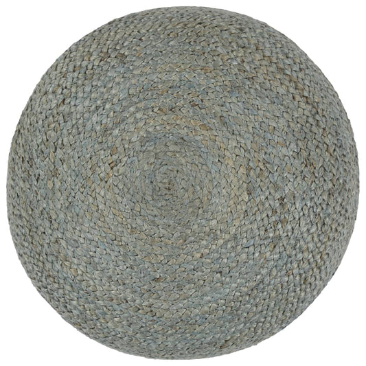 Handgefertigter Sitzpuff Olivgrün 45 x 30 cm Jute
