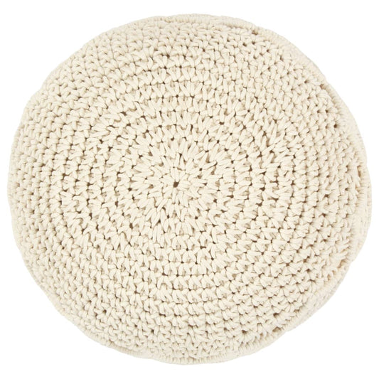 Makramee Sitzpuff Handgefertigt 45 x 30 cm Baumwolle