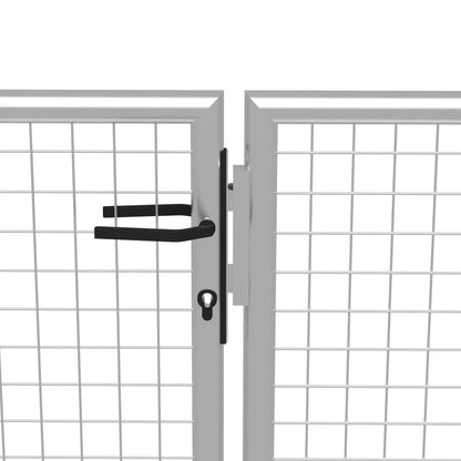 Gartentor Verzinkter Stahl 415 x 100 cm Silber