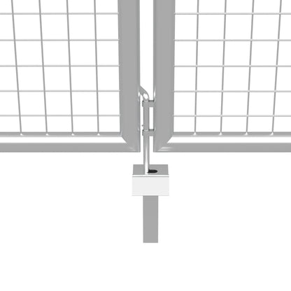 Gartentor Verzinkter Stahl 415 x 100 cm Silber