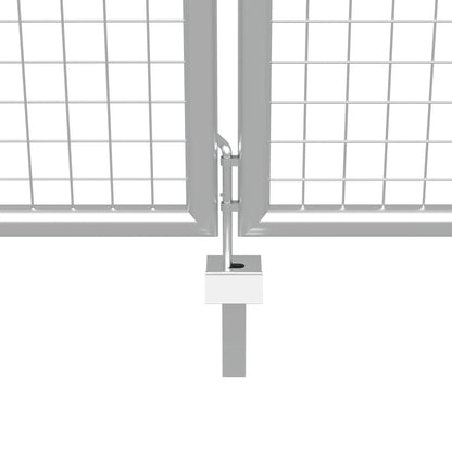 Gartentor Verzinkter Stahl 415 x 150 cm Silber