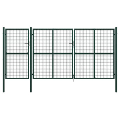 Gartentor Stahl 400 x 200 cm Grün