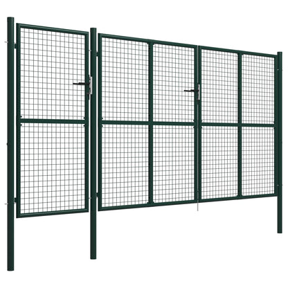 Gartentor Stahl 400 x 200 cm Grün