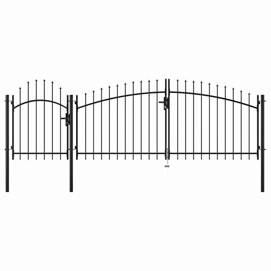 Gartentor Stahl 2x4 m Schwarz
