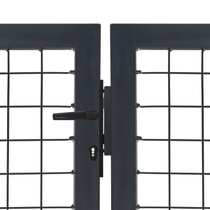Gartentor mit Pfosten Stahl 350×140 cm Anthrazit