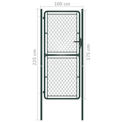 Gartentor Stahl 100×175 cm Grün