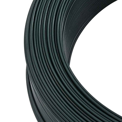 Zaun-Bindedraht 250 m 0,9/1,4 mm Stahl Schwarzgrün