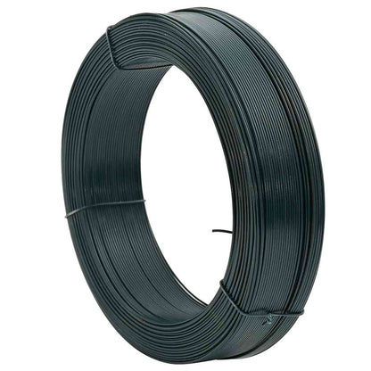 Zaun-Bindedraht 250 m 2,3/3,8 mm Stahl Schwarzgrün