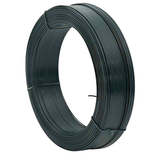 Zaun-Bindedraht 250 m 2,3/3,8 mm Stahl Schwarzgrün