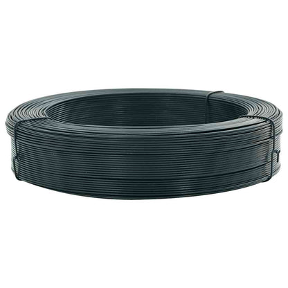 Zaun-Bindedraht 250 m 2,3/3,8 mm Stahl Schwarzgrün