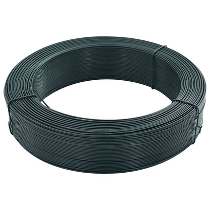 Zaun-Bindedraht 250 m 2,3/3,8 mm Stahl Schwarzgrün