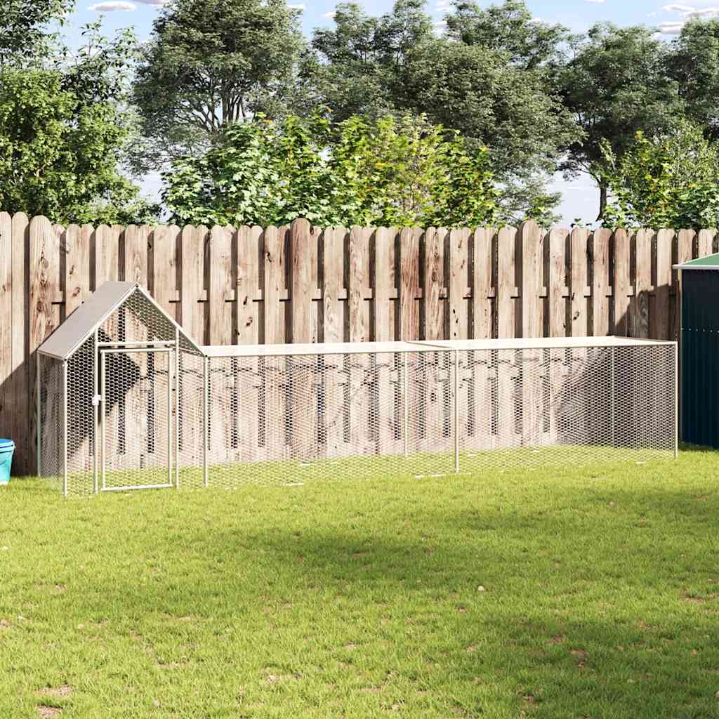 Hønsehus 5x1x1,5 m Galvaniseret stål