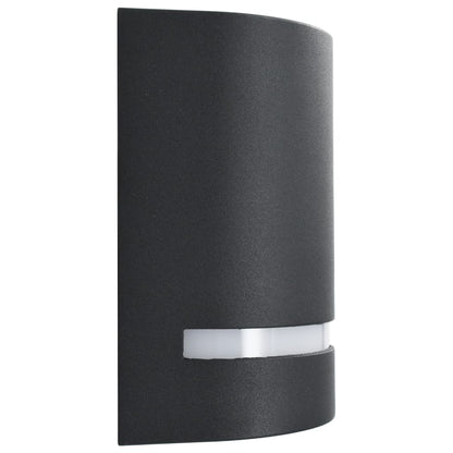Außenwandleuchten 2 Stk. 35 W Schwarz Halbrund