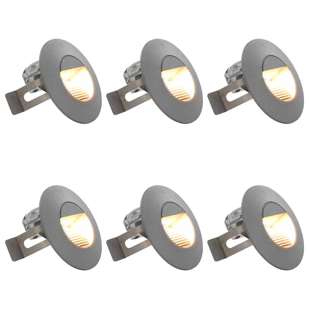 Außenwandleuchten 6 Stk. LED 5 W Silbern Rund