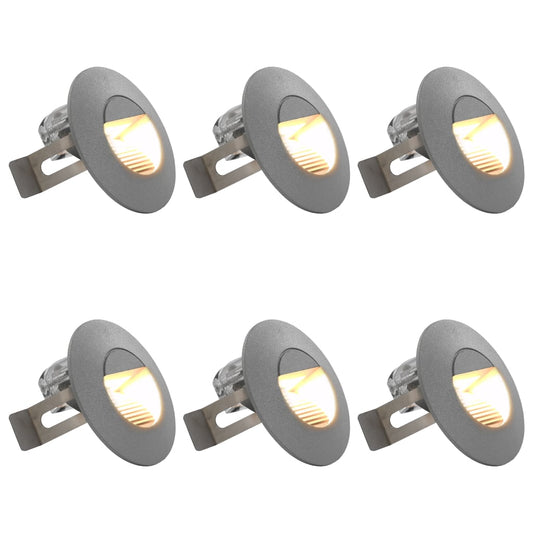 Außenwandleuchten 6 Stk. LED 5 W Silbern Rund