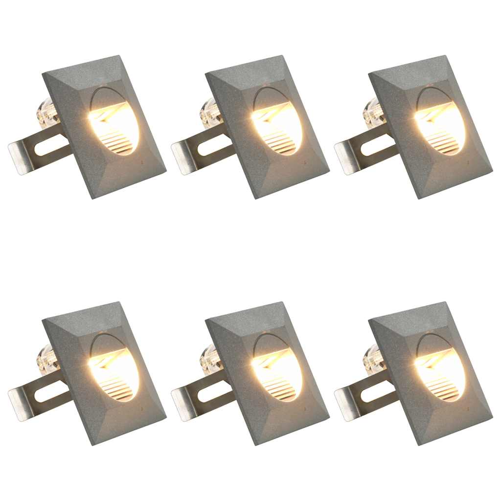 Außenwandleuchten 6 Stk. LED 5 W Silbern Quadratisch