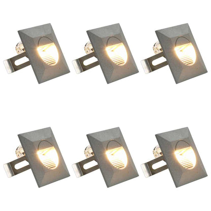 Außenwandleuchten 6 Stk. LED 5 W Silbern Quadratisch