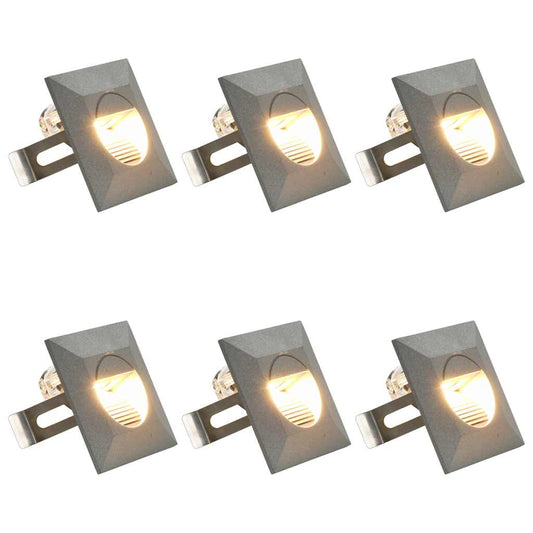 Außenwandleuchten 6 Stk. LED 5 W Silbern Quadratisch