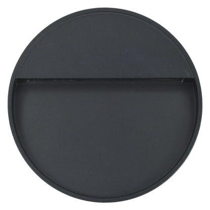 Außenwandleuchten 2 Stk. LED 3W Schwarz Rund