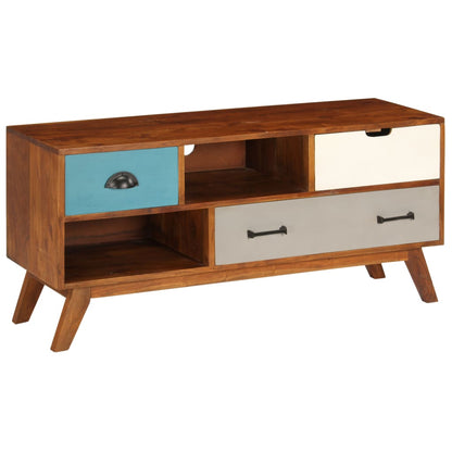 TV-Schrank mit 3 Schubladen 110x35x50 cm Massivholz Akazie