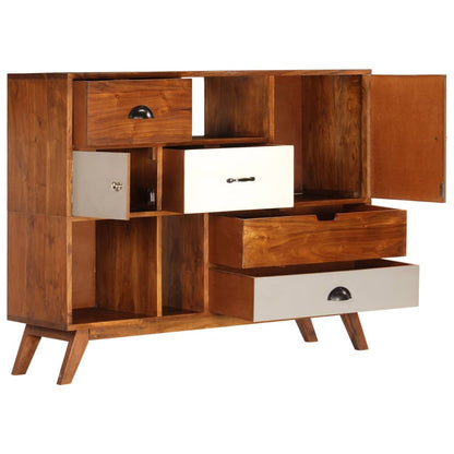 Sideboard 115x35x86 cm Massivholz Akazie