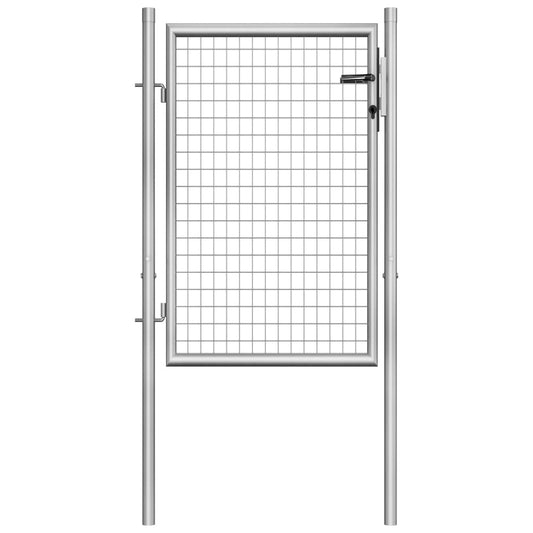 Gartentor Verzinkter Stahl 105 x 100 cm Silber