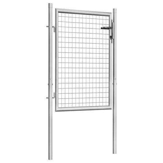 Gartentor Verzinkter Stahl 105 x 100 cm Silber