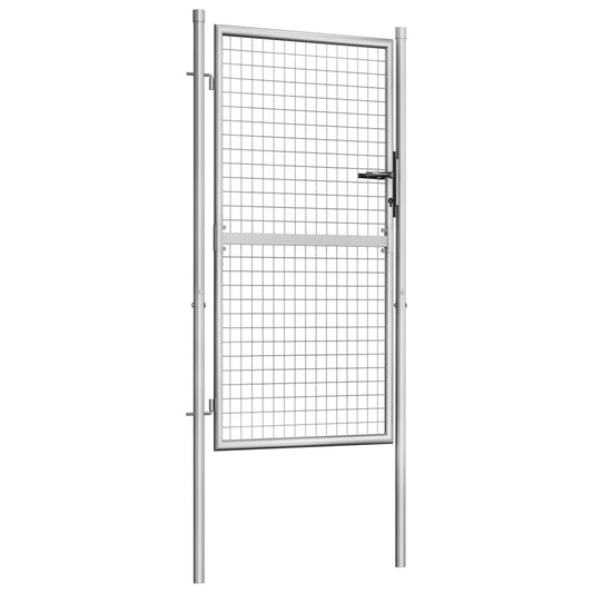 Gartentor Verzinkter Stahl 105 x 150 cm Silber