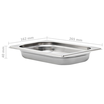 Gastronormbehälter 12 Stk. GN 1/4 40 mm Edelstahl