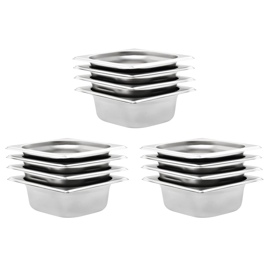 Gastronormbehälter 12 Stk. GN 1/6 65 mm Edelstahl