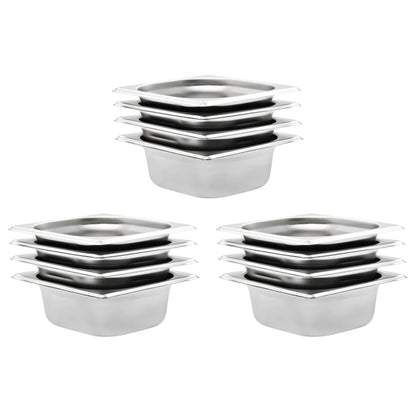 Gastronormbehälter 12 Stk. GN 1/6 65 mm Edelstahl
