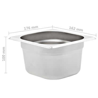 Gastronormbehälter 12 Stk. GN 1/6 100 mm Edelstahl