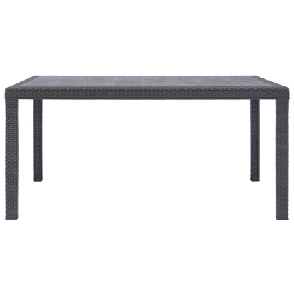 Gartentisch Braun 150x90x72 cm Kunststoff Rattan-Optik