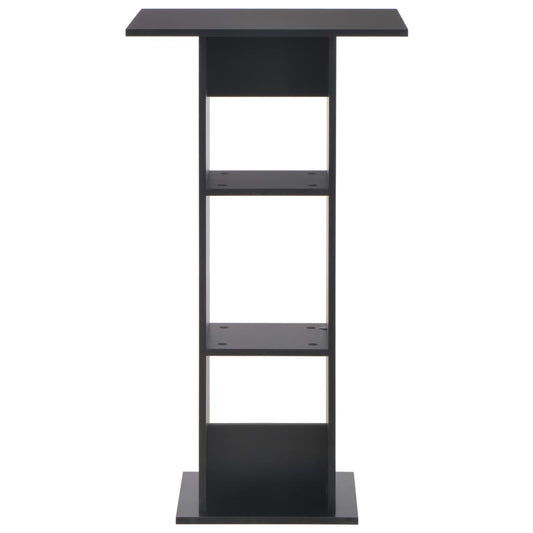 Bartisch Schwarz 60x60x110 cm