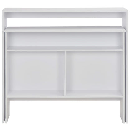 Bartisch mit 2 Tischplatten Weiß 130x40x120 cm